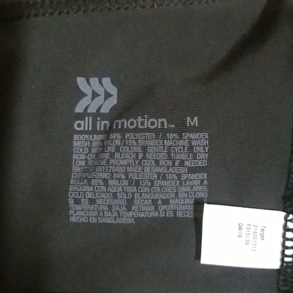 𝅺all In Motion Bra Pullover Low Impact Black Size Medium - Picture 9 of 9